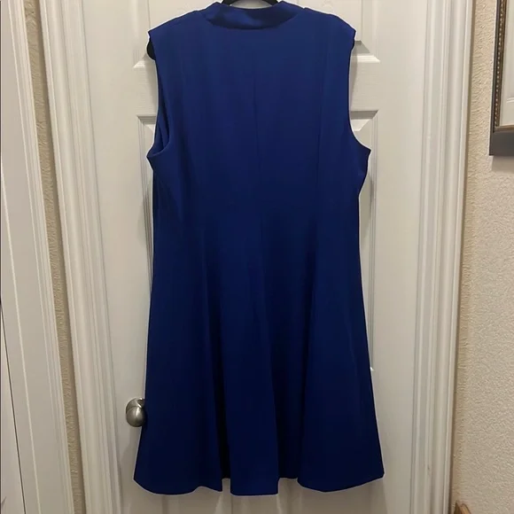 Calvin Klein Blue Sleeveless A-line Dress - Picture 3 of 3